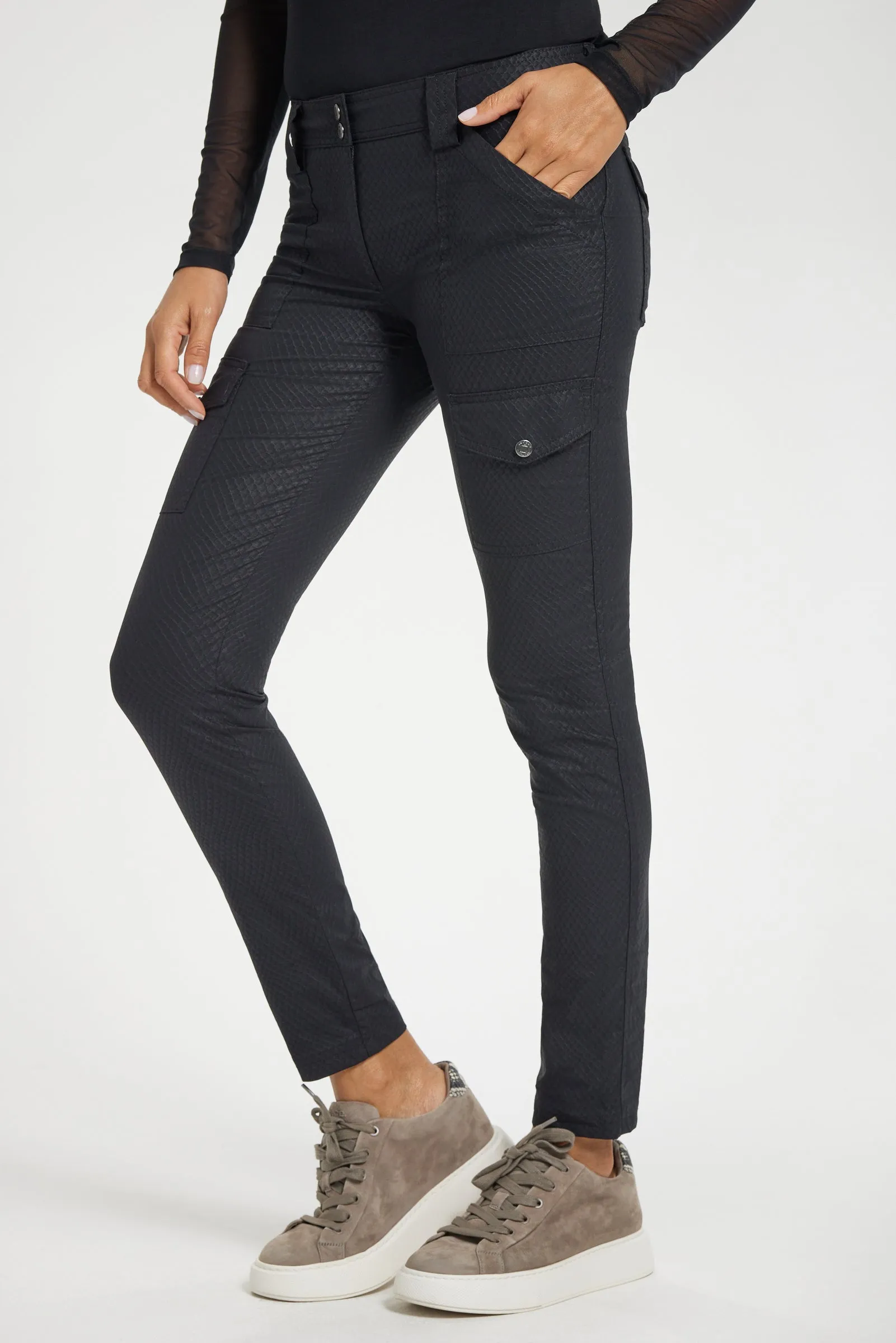 Kate Skinny Snake Embossed Cargo