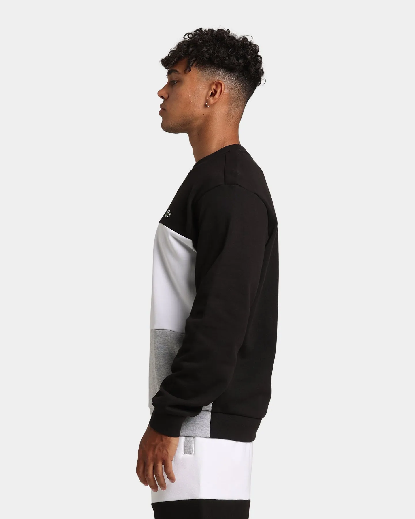 Lacoste Colour Block Crewneck Black/White