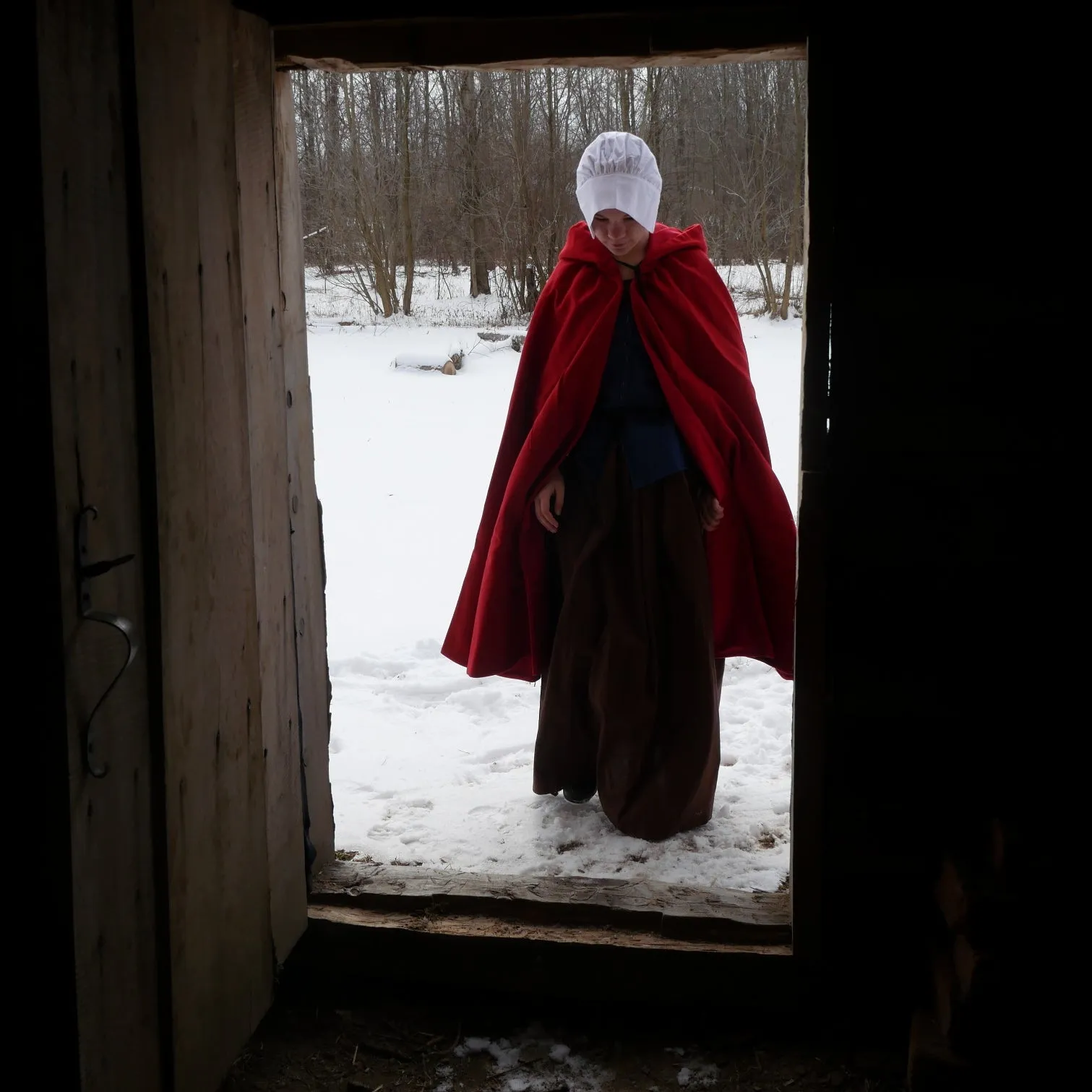 Ladies Red Wool Cloak