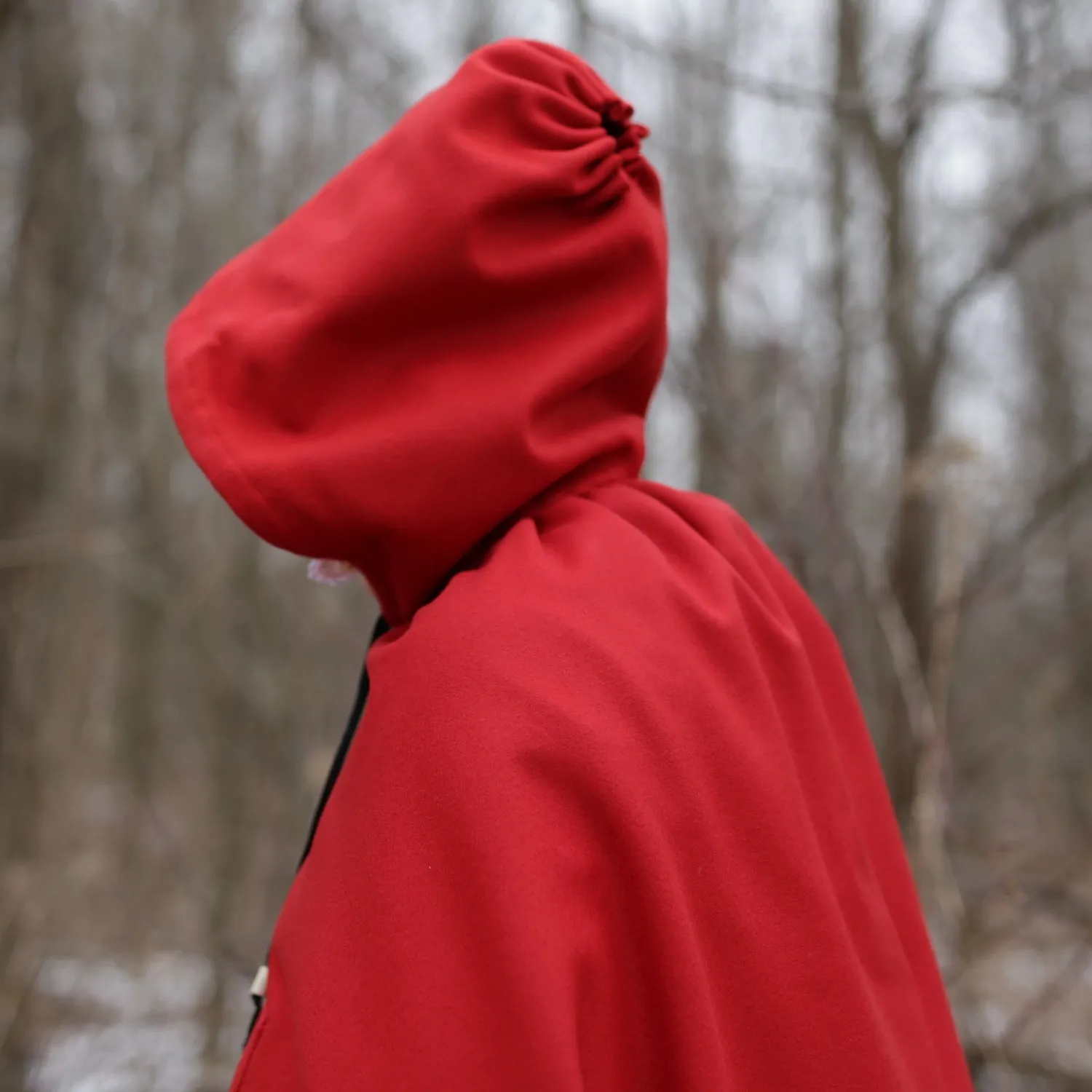 Ladies Red Wool Cloak