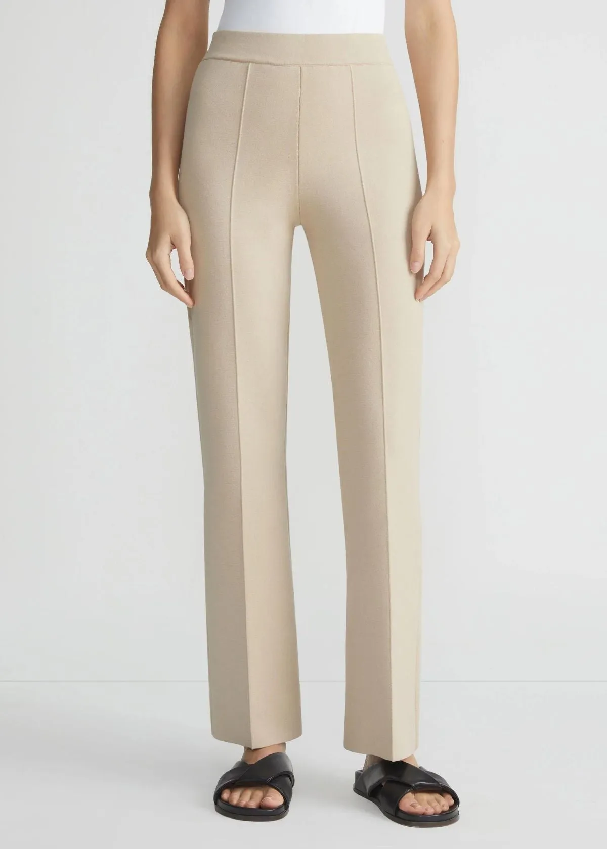 LAFAYETTE 148 Foley Flared Knit Pant - Plaster