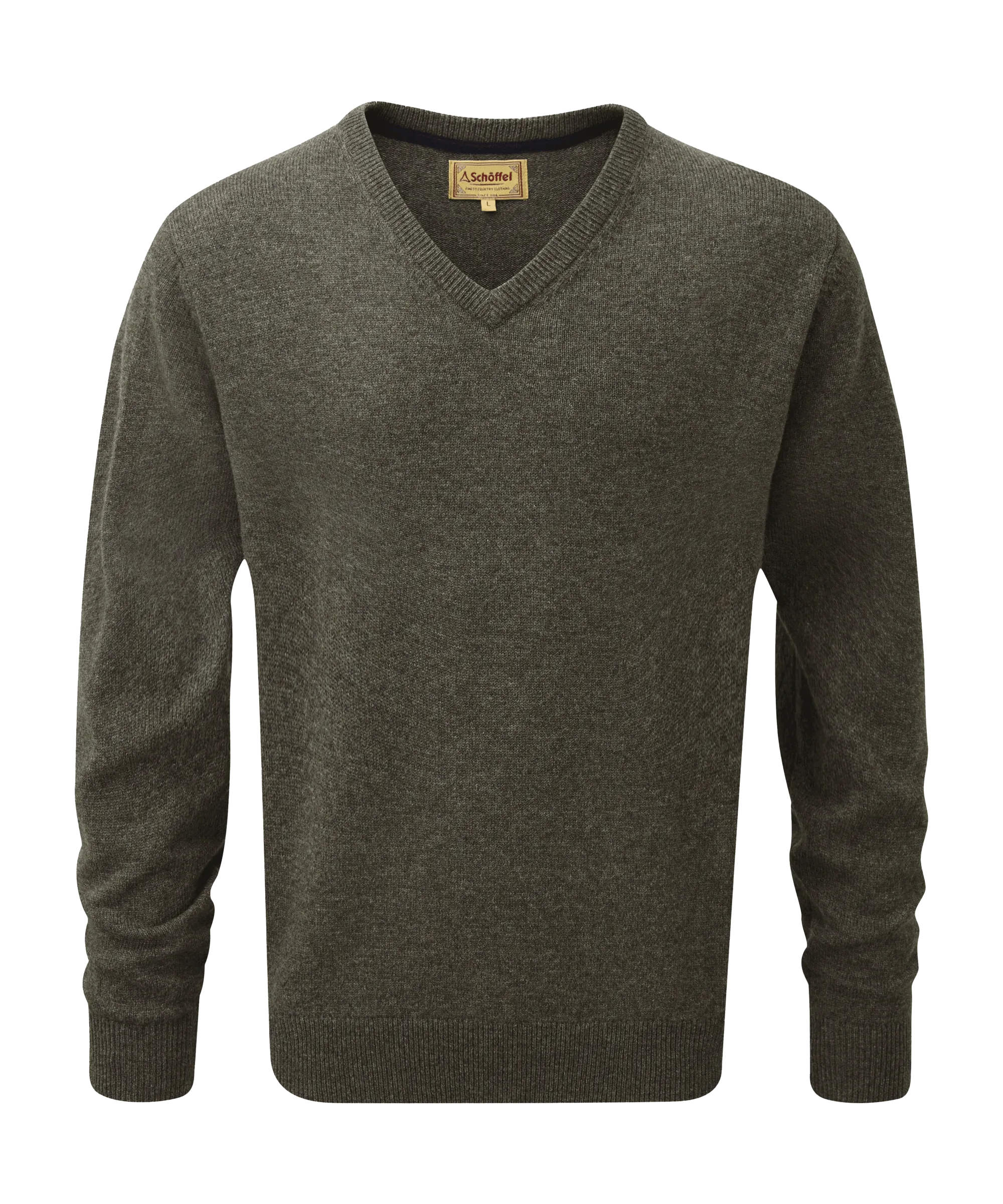 Lambswool V Neck - Mole