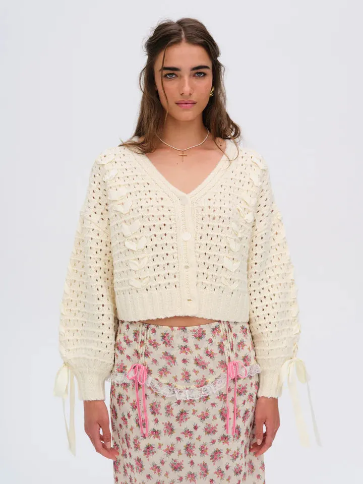 Laurel Oversized Cardigan - Cream [For Love and Lemons]