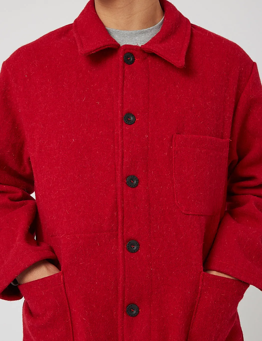 Le Laboureur Wool Work Jacket - Red