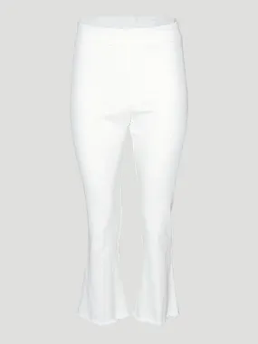 Leo Crop Flare Pant in White Denim