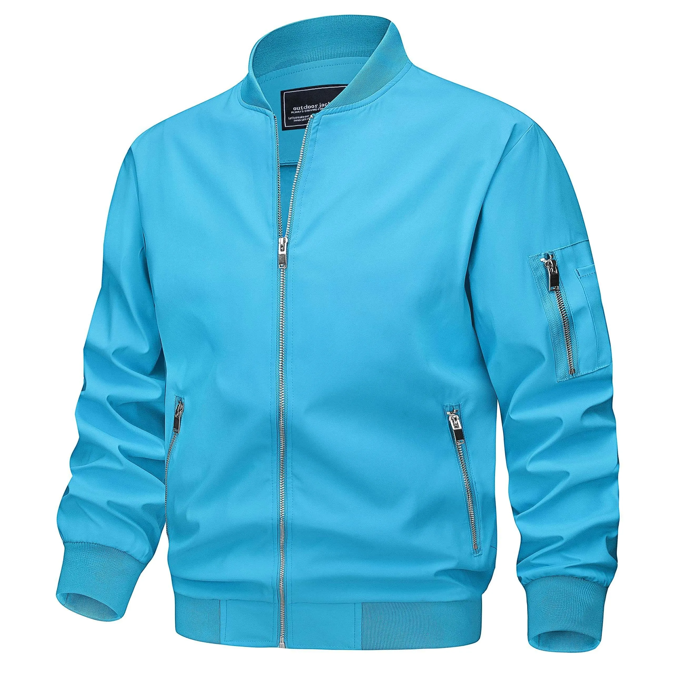 Lightweight Men's Thin Bomber Jacket - In 16 Colors!