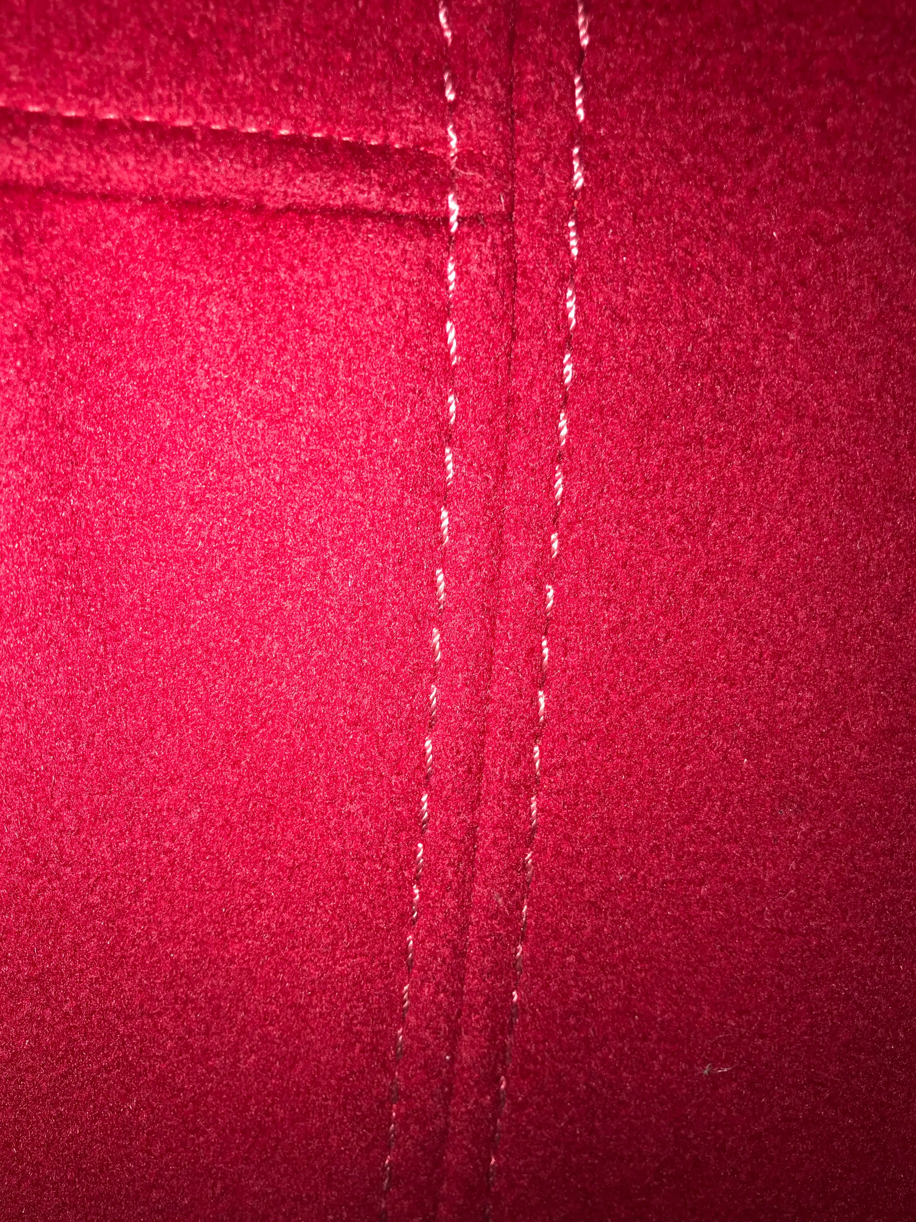 <€€* Vintage Womens STEVENS FORSTMAN Red Wool Coat Collar Top Stitched