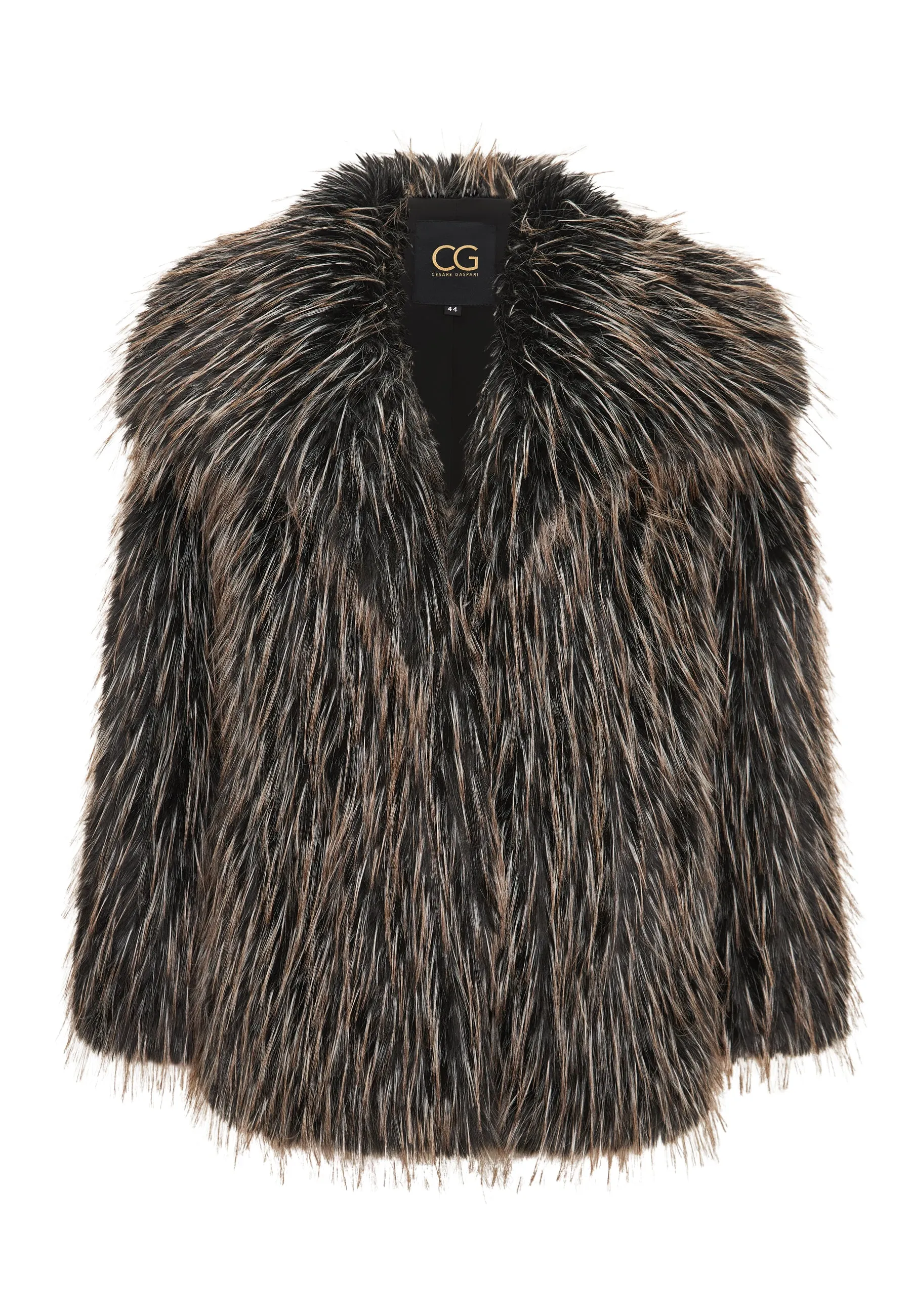 Luxurious Short Faux Fur Coat Icelyn - Brown