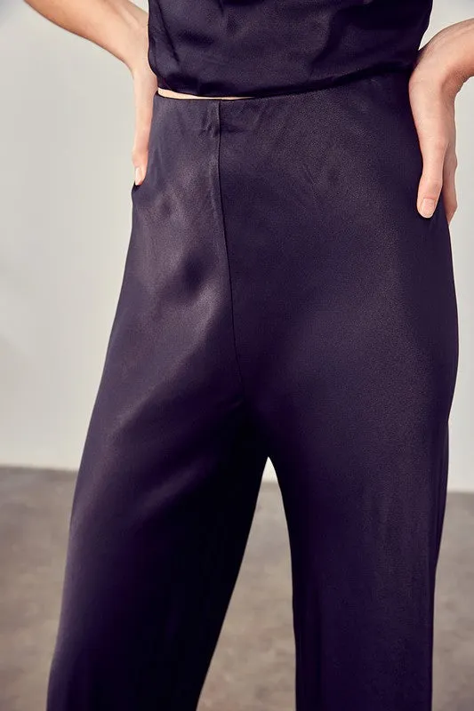 Maddie Satin Flared Pants