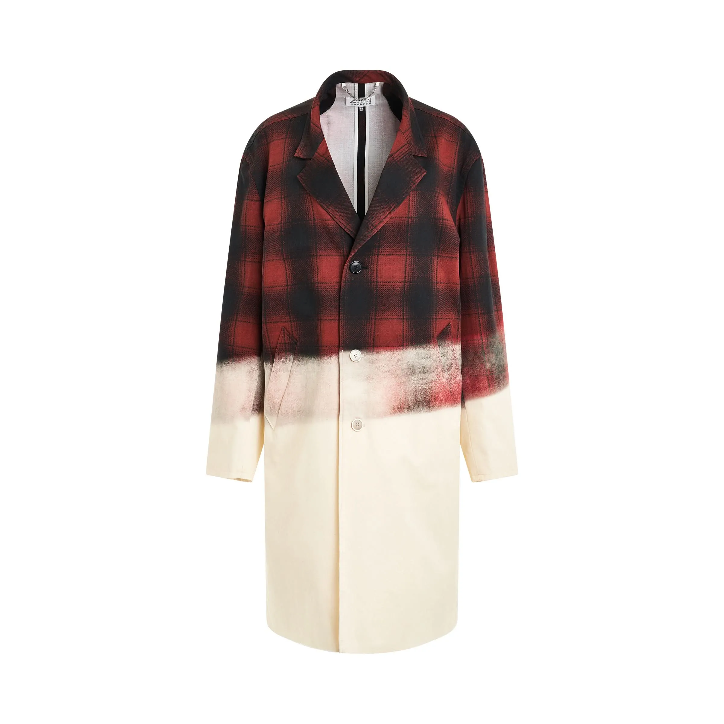 Maison Margiela x Pendleton Checked Coat in Red/Black