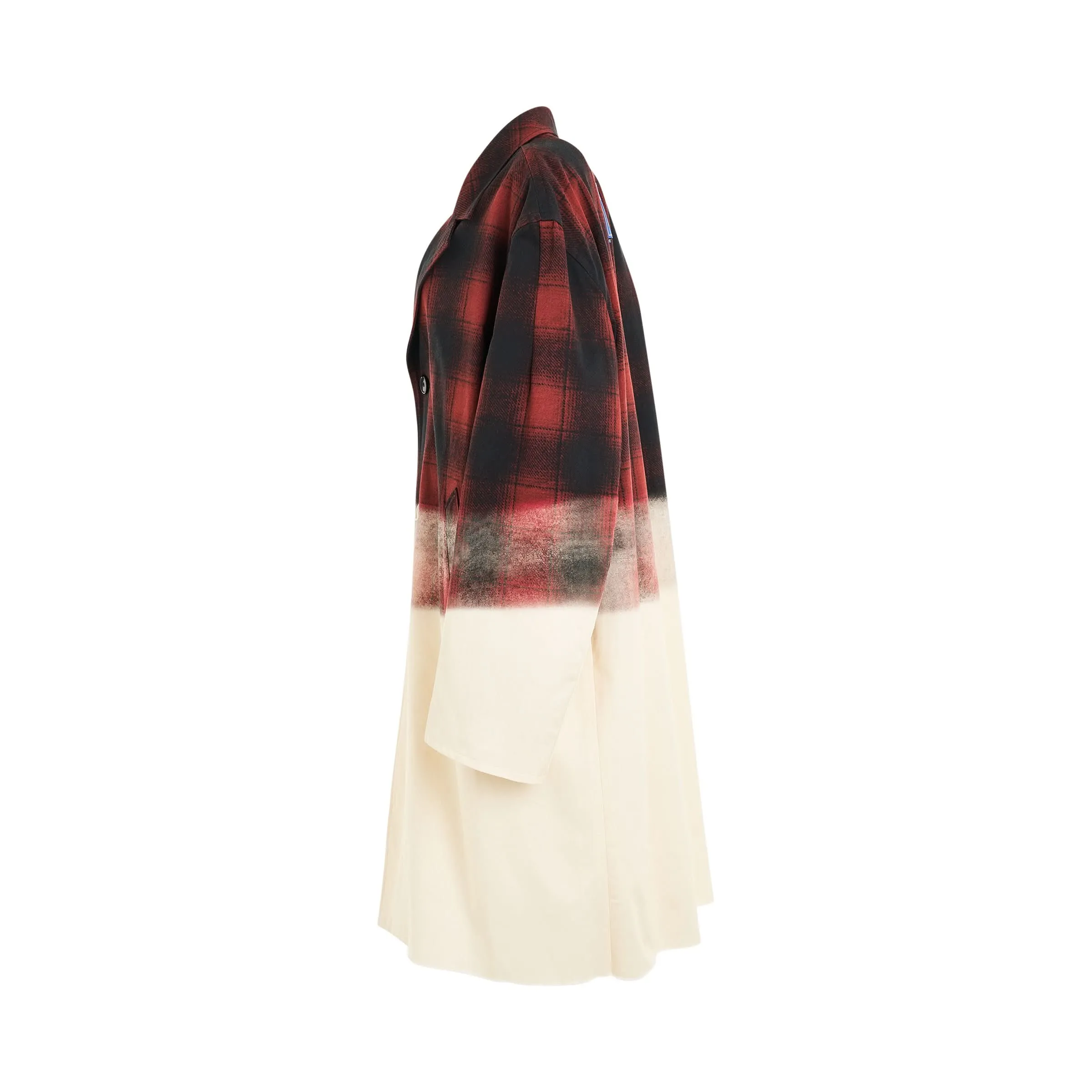 Maison Margiela x Pendleton Checked Coat in Red/Black