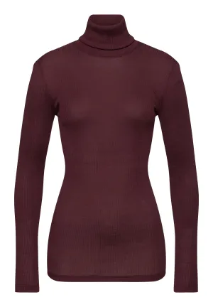 Maria Turtleneck Top | Deep Maroon 70901-2483