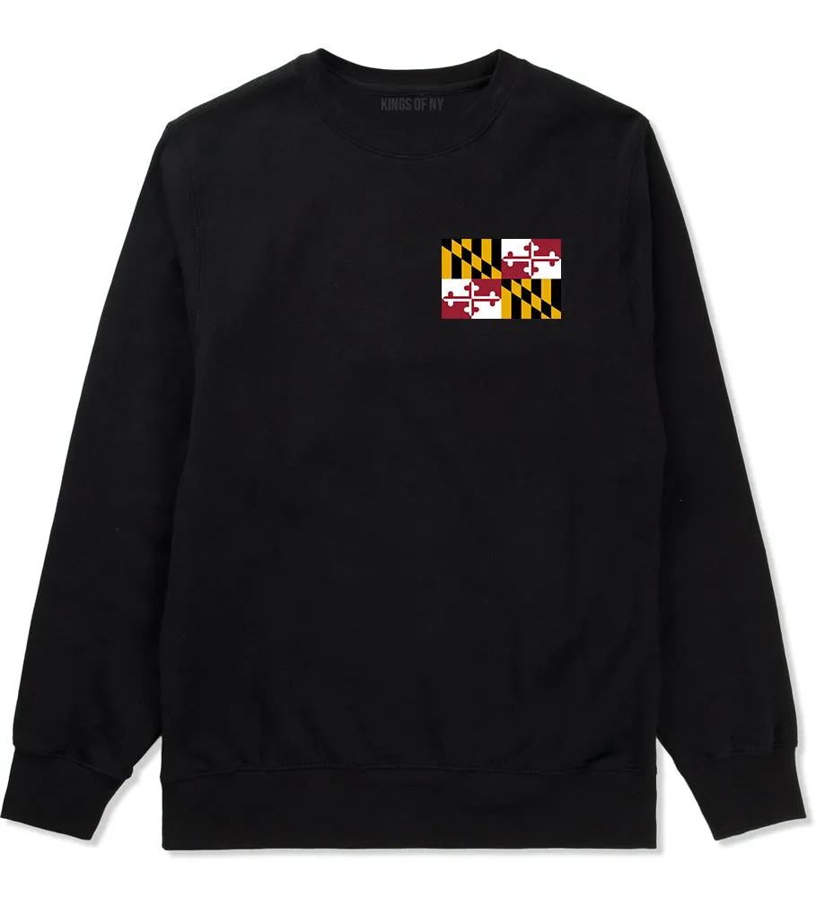 Maryland State Flag MD Chest Mens Crewneck Sweatshirt