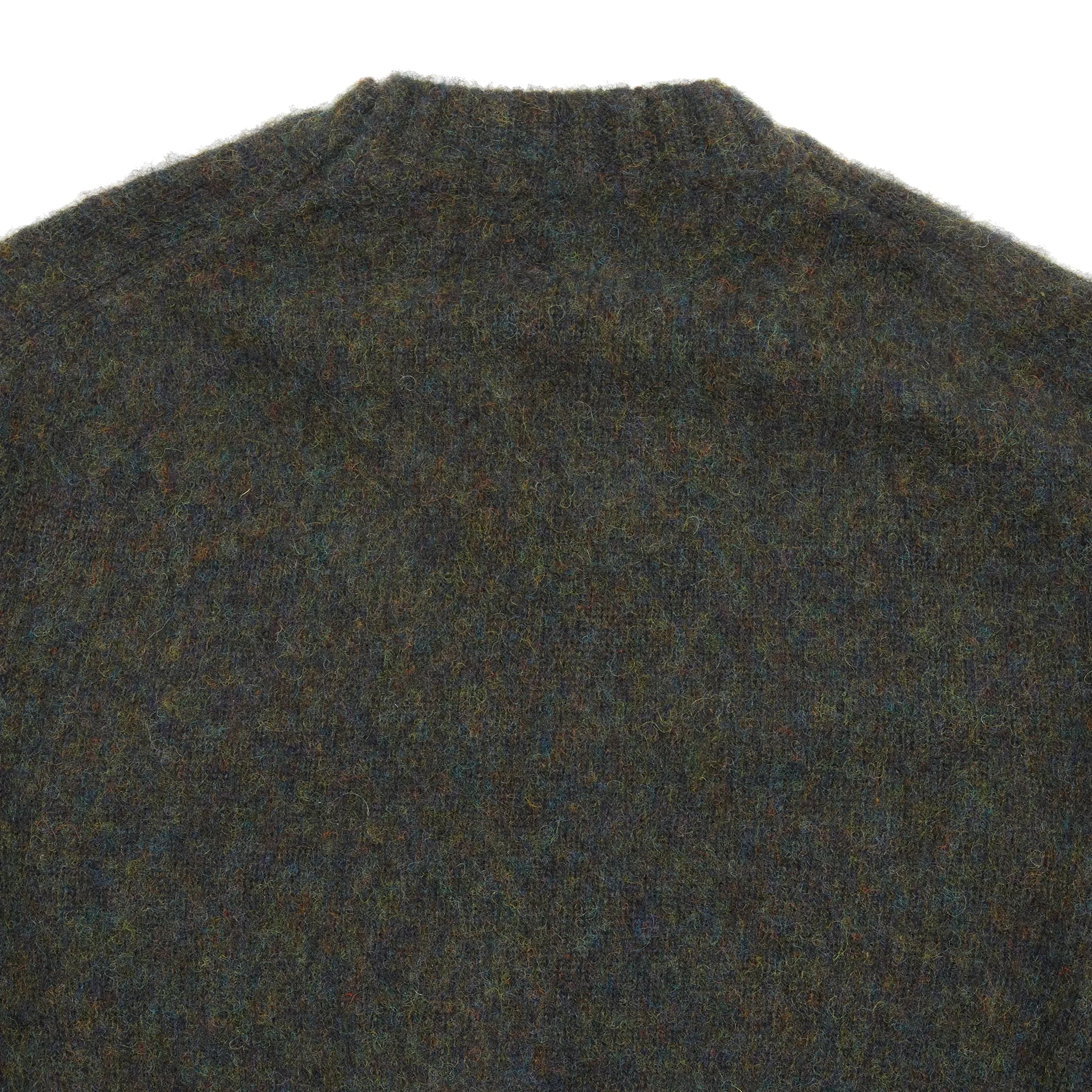 McGeorge of Scotland Supersoft Shetland Shaggy Jumper in Nori Melange