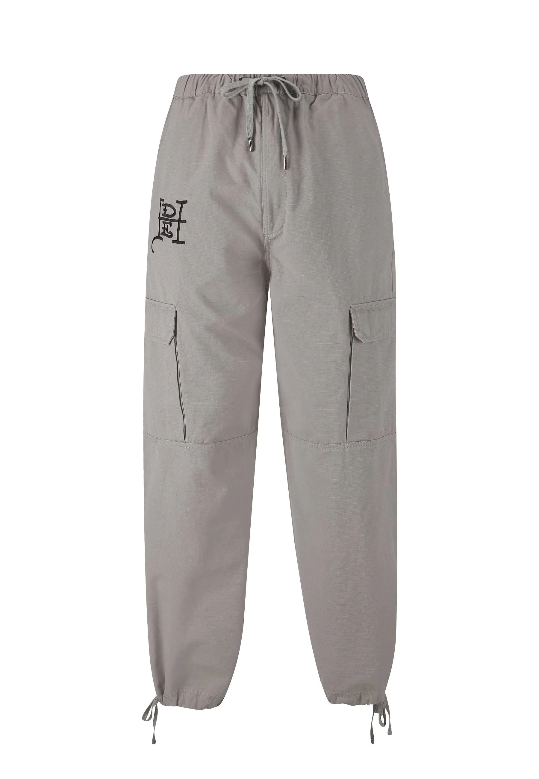 Mens Eagle Snake Battle Ripstop Woven Cargo Pants Trousers - Grey