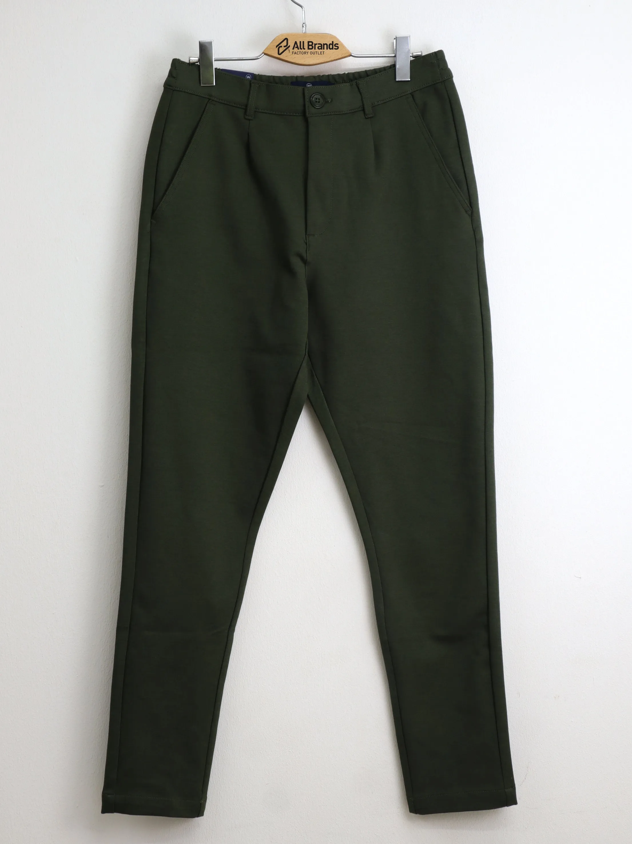 Men's Plain Chino Pants,Olive