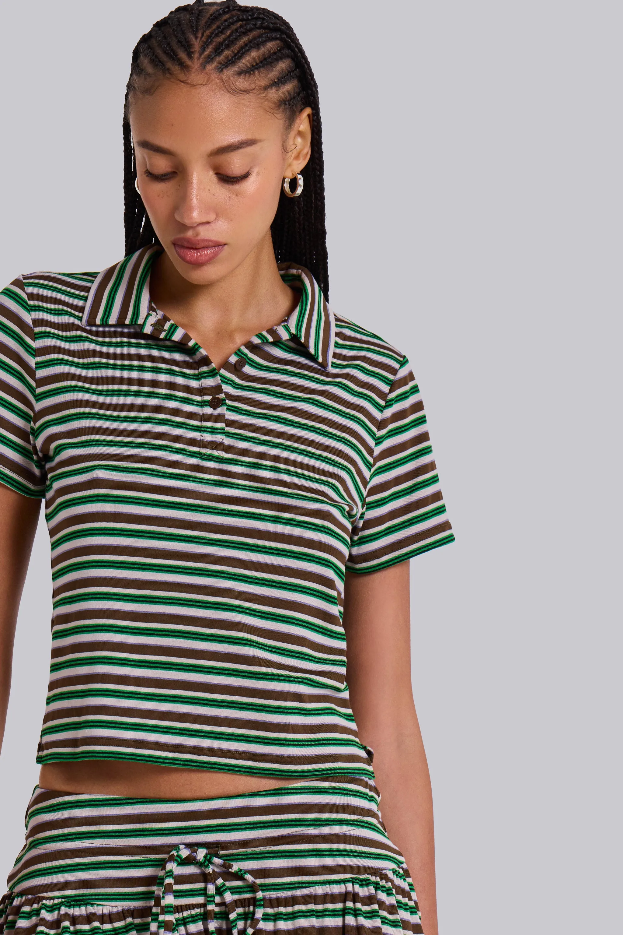 Mila Stripe Polo Shirt