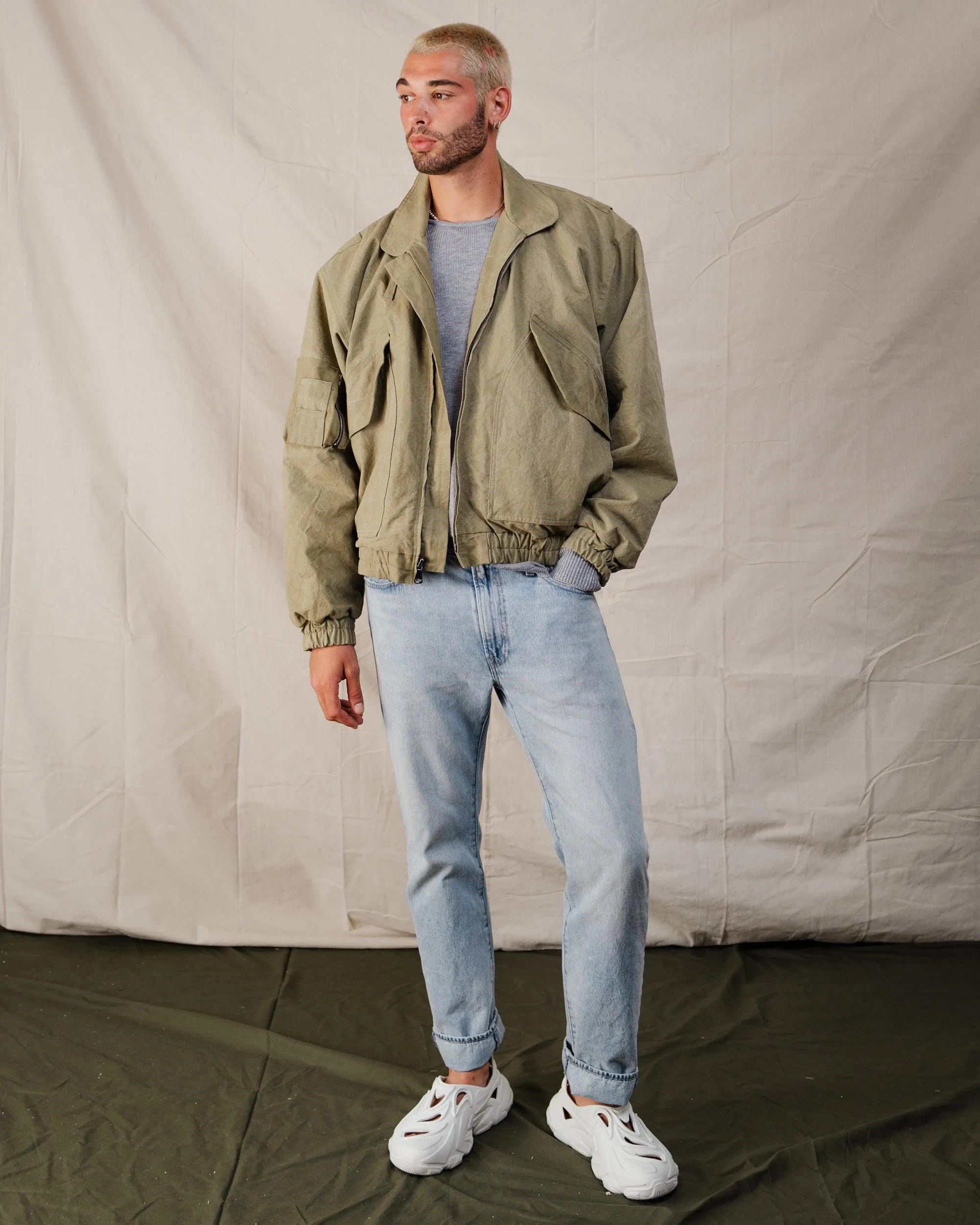 MILITARY CANVAS FLIGHT JACKET