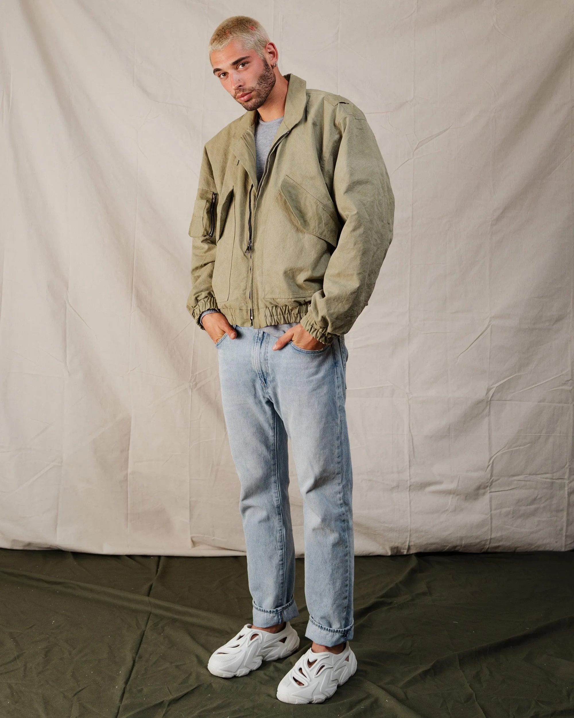 MILITARY CANVAS FLIGHT JACKET