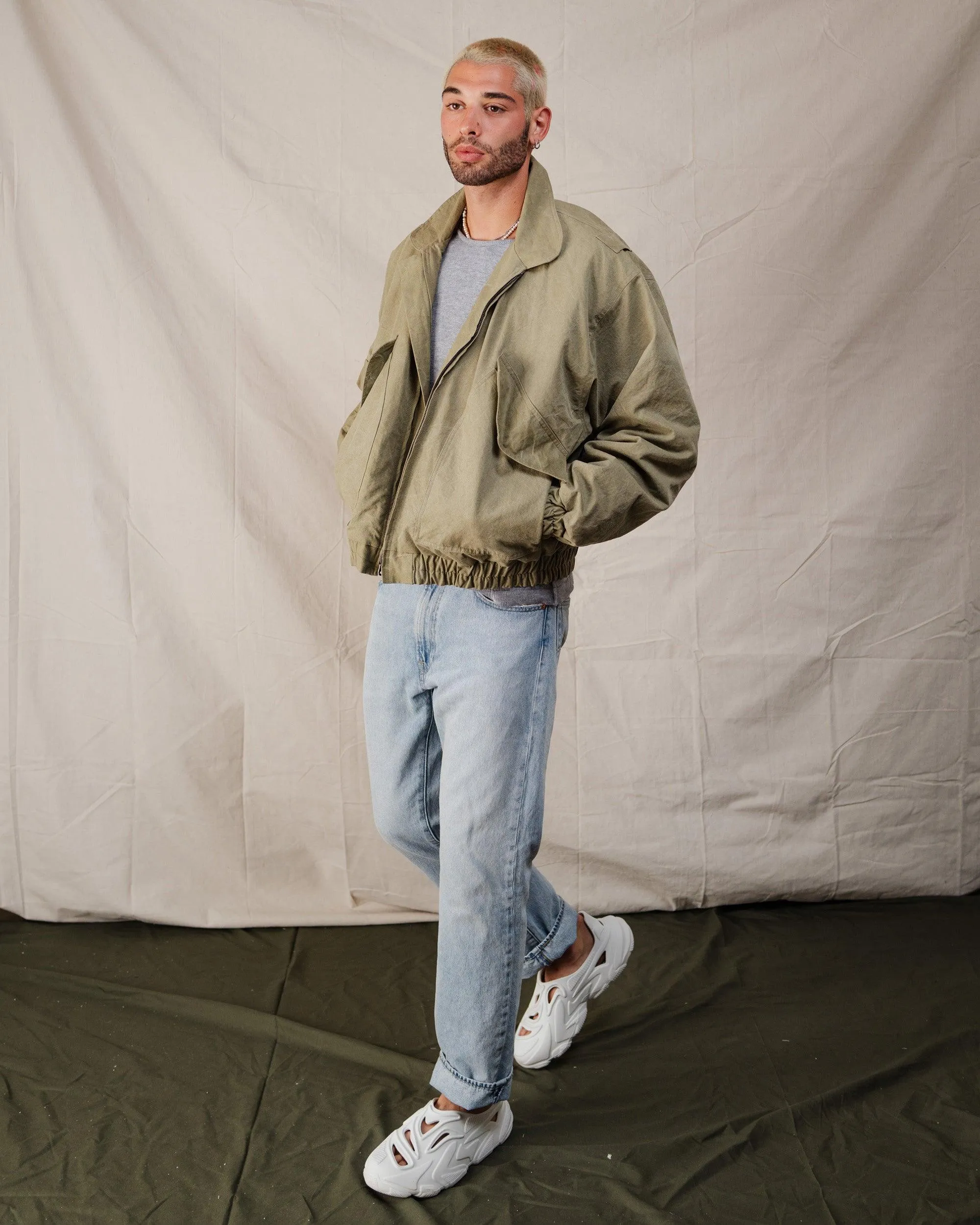 MILITARY CANVAS FLIGHT JACKET