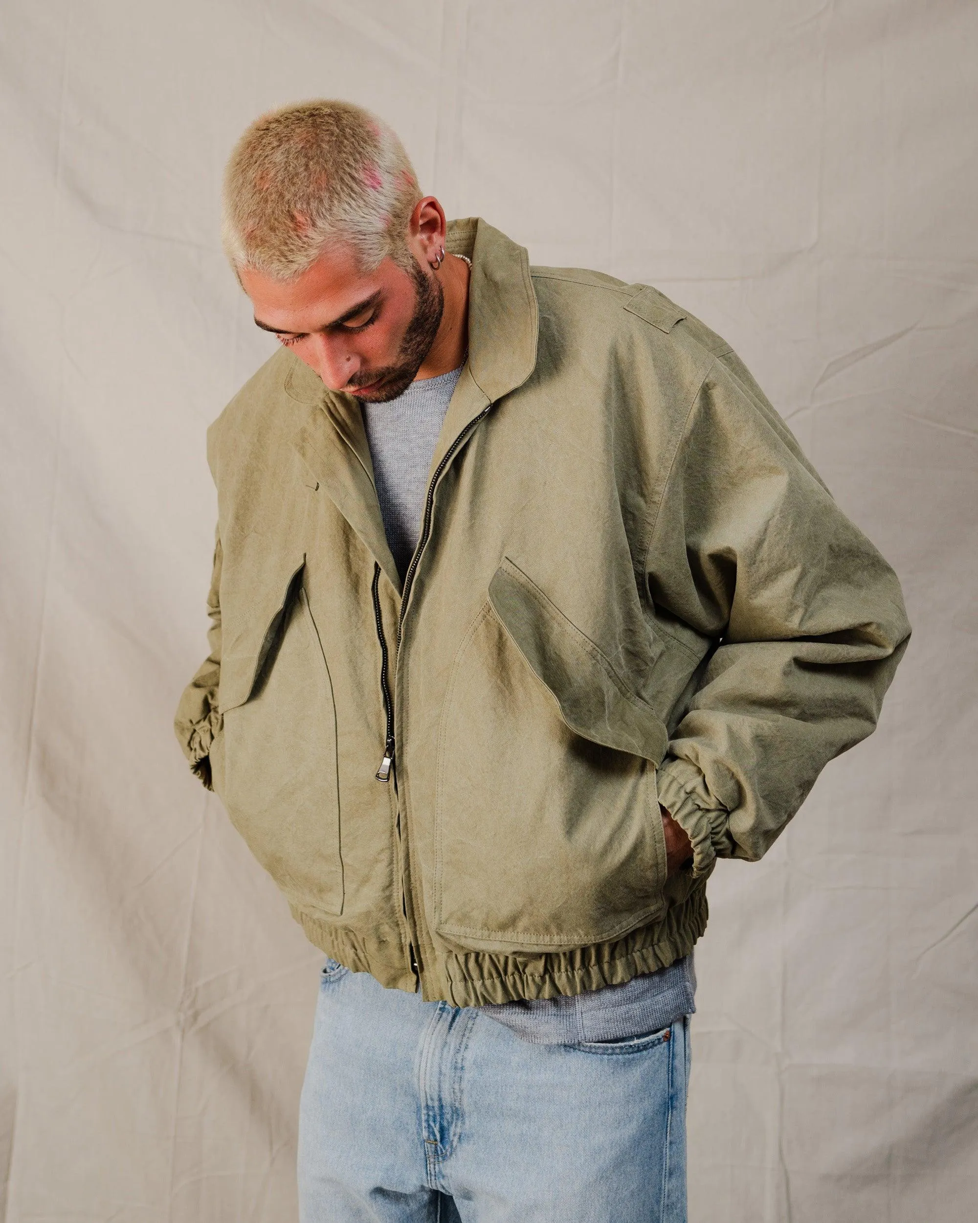 MILITARY CANVAS FLIGHT JACKET