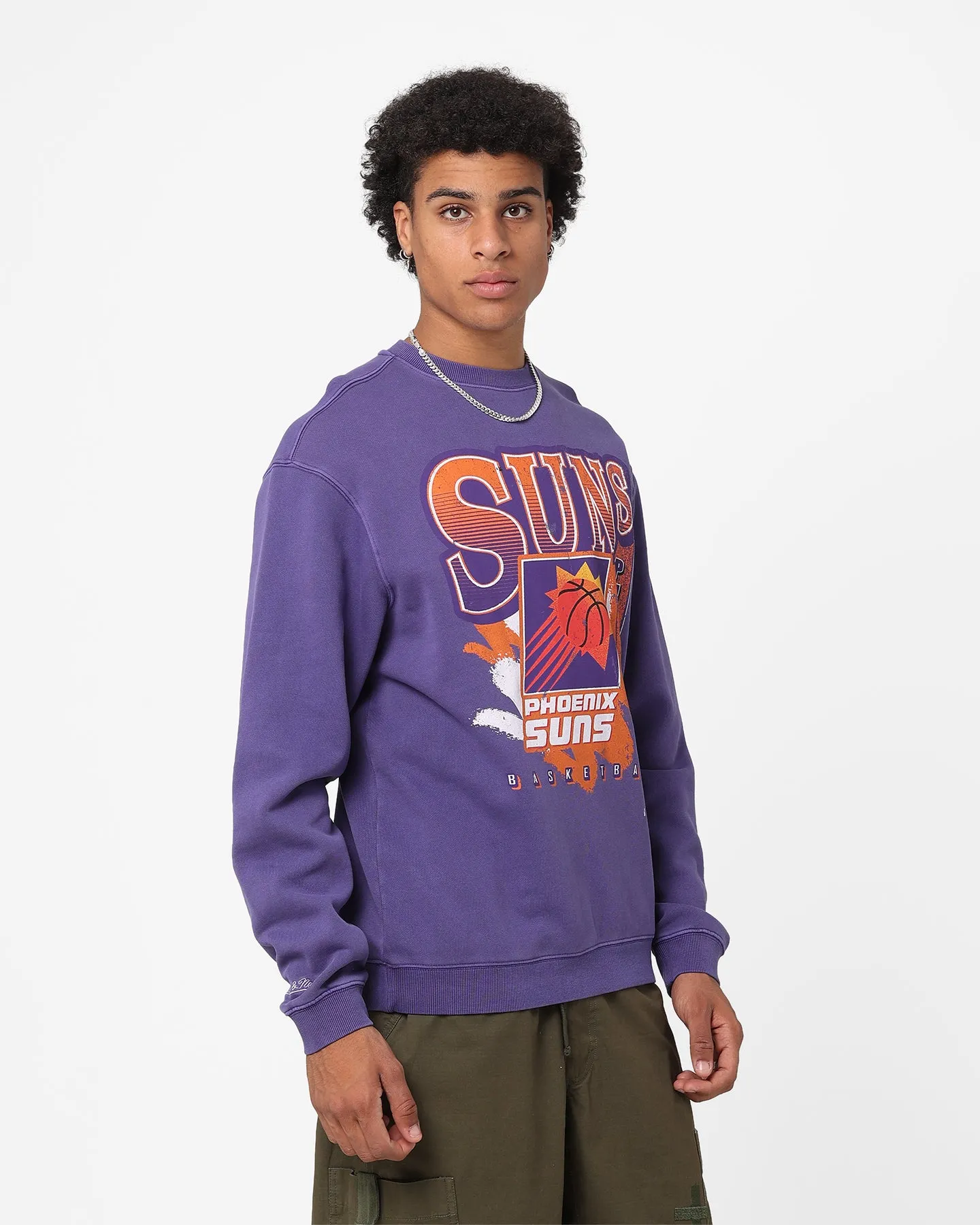 Mitchell & Ness Phoenix Suns Paintbrush Crewneck Purple