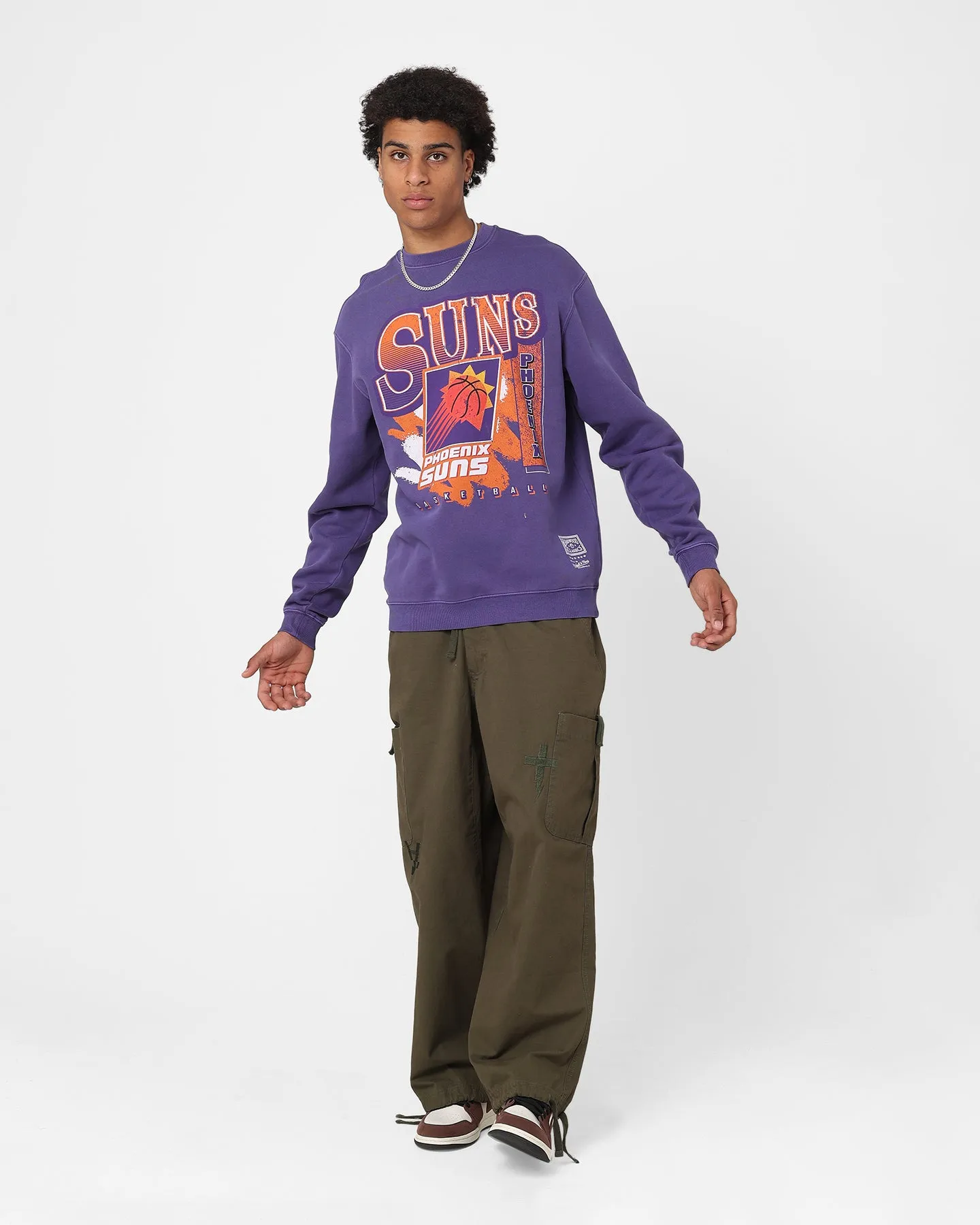 Mitchell & Ness Phoenix Suns Paintbrush Crewneck Purple