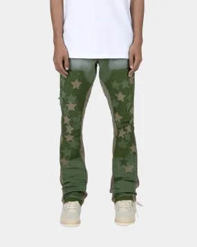 MNML B451 Star Flare Denim Pants Olive