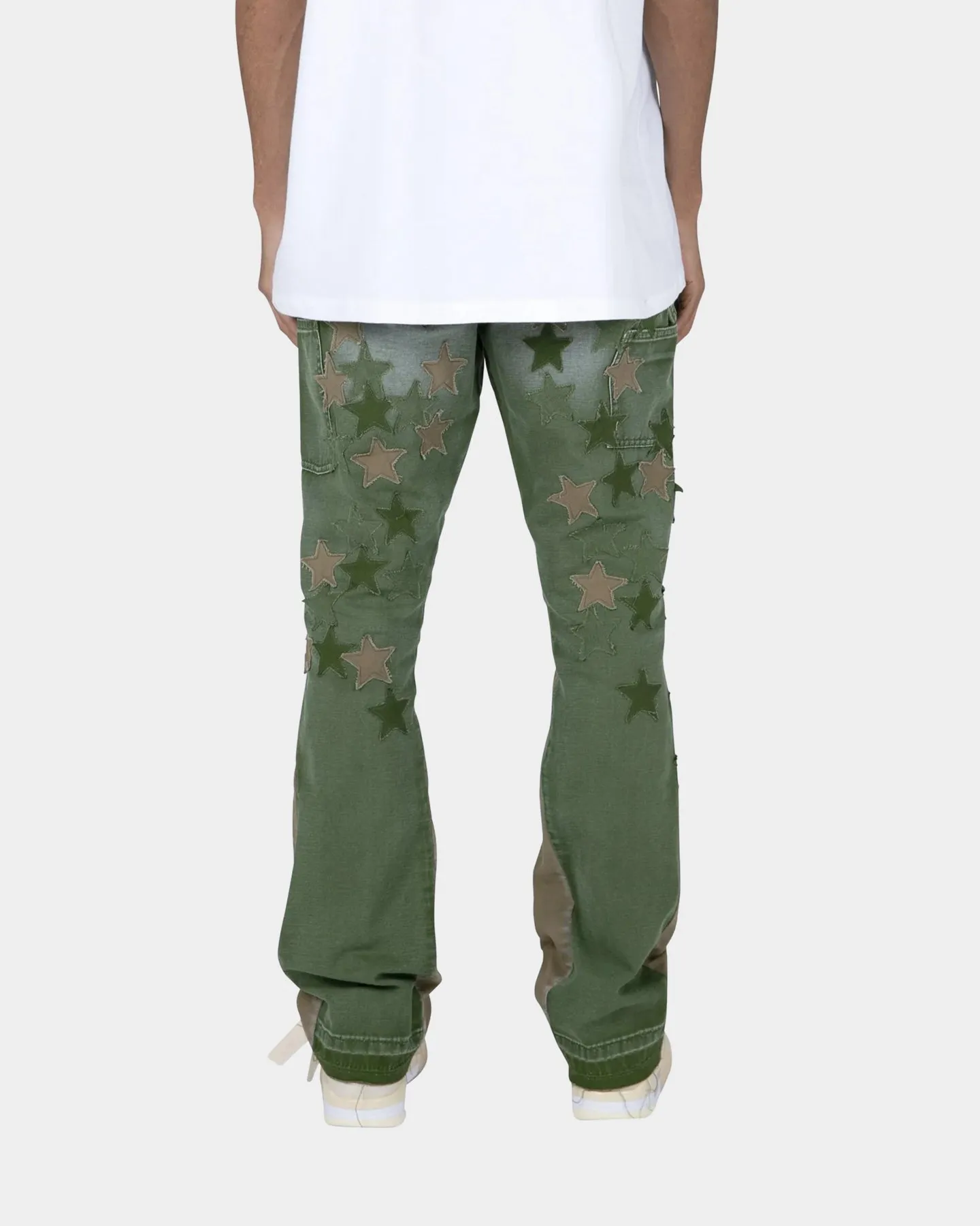 MNML B451 Star Flare Denim Pants Olive