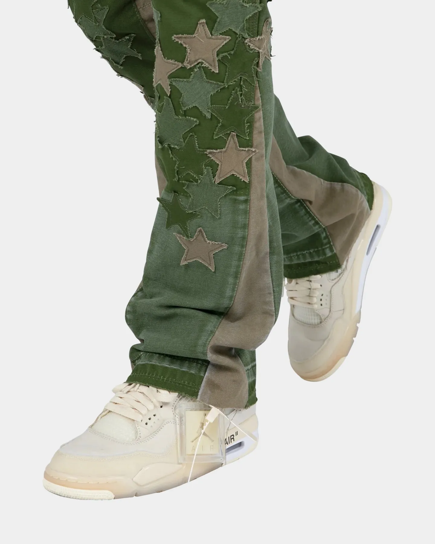 MNML B451 Star Flare Denim Pants Olive