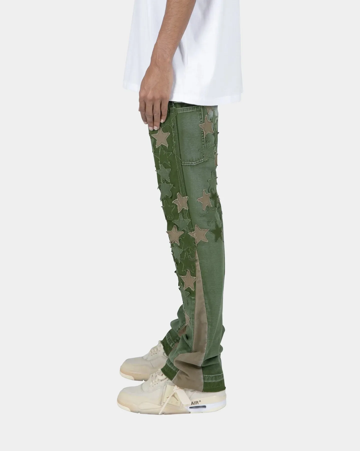 MNML B451 Star Flare Denim Pants Olive