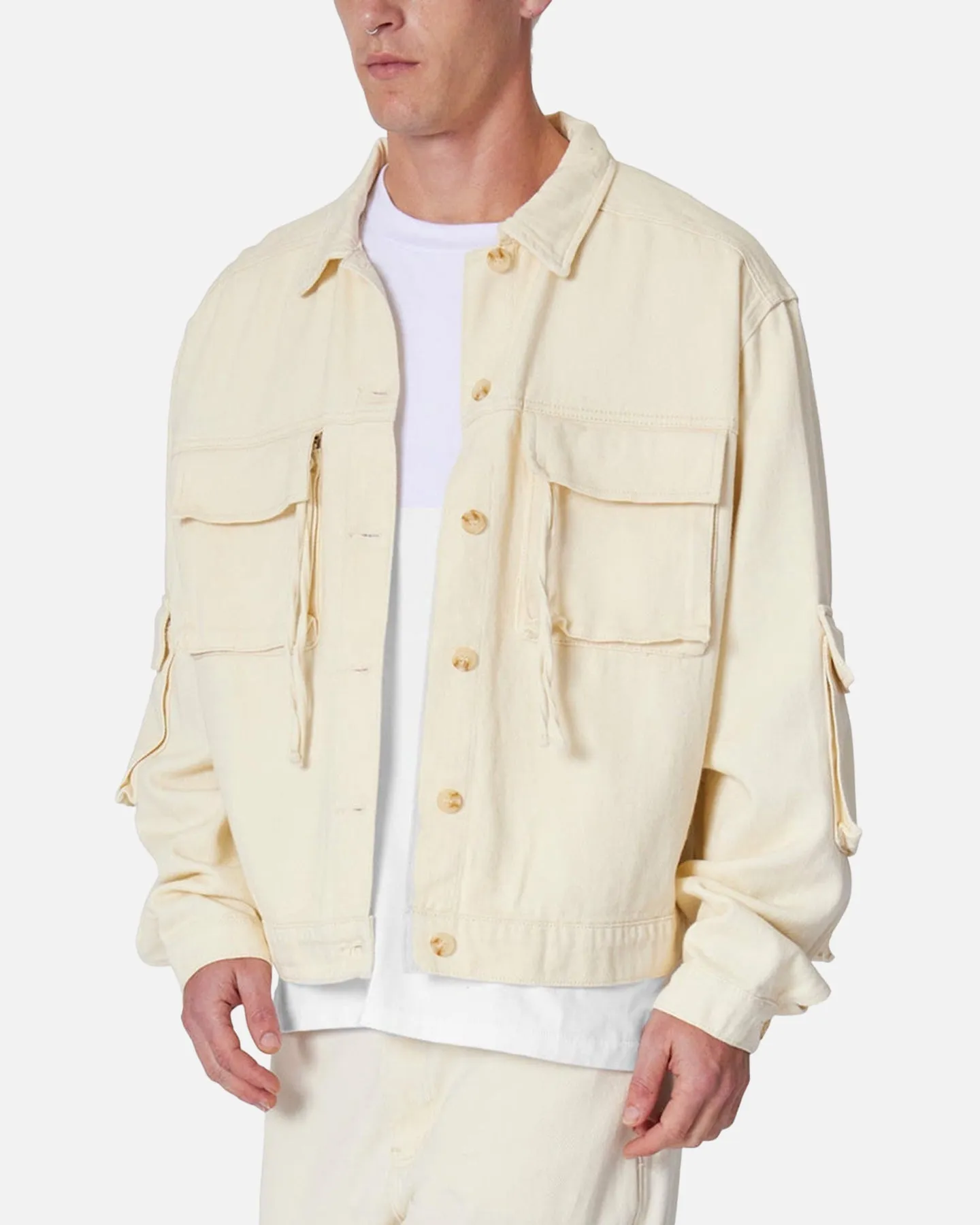 MNML Brushed Twill Cargo Jacket Khaki