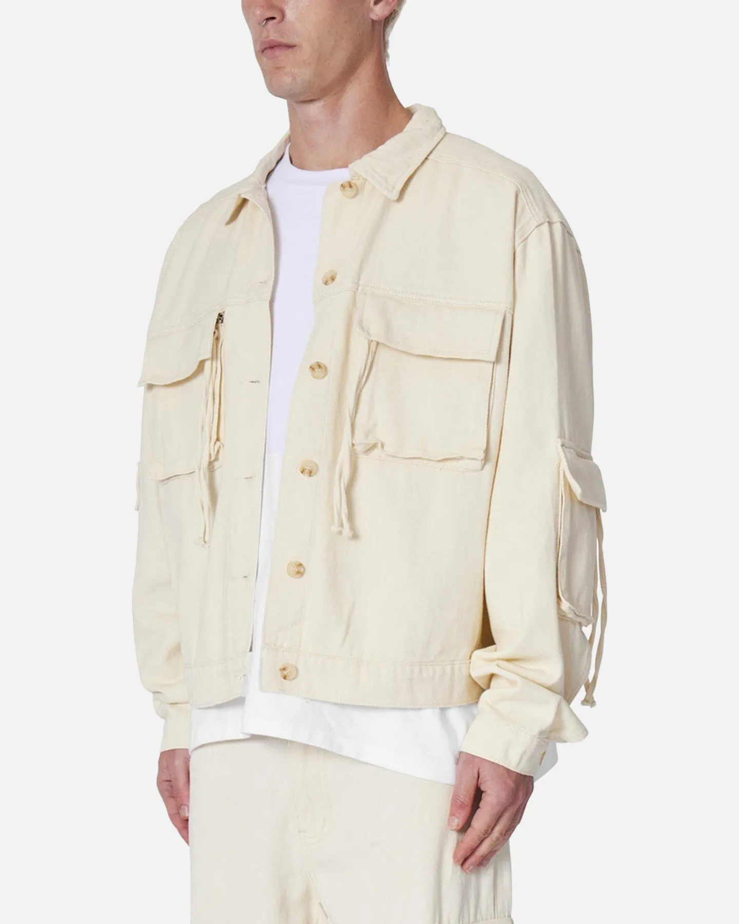 MNML Brushed Twill Cargo Jacket Khaki