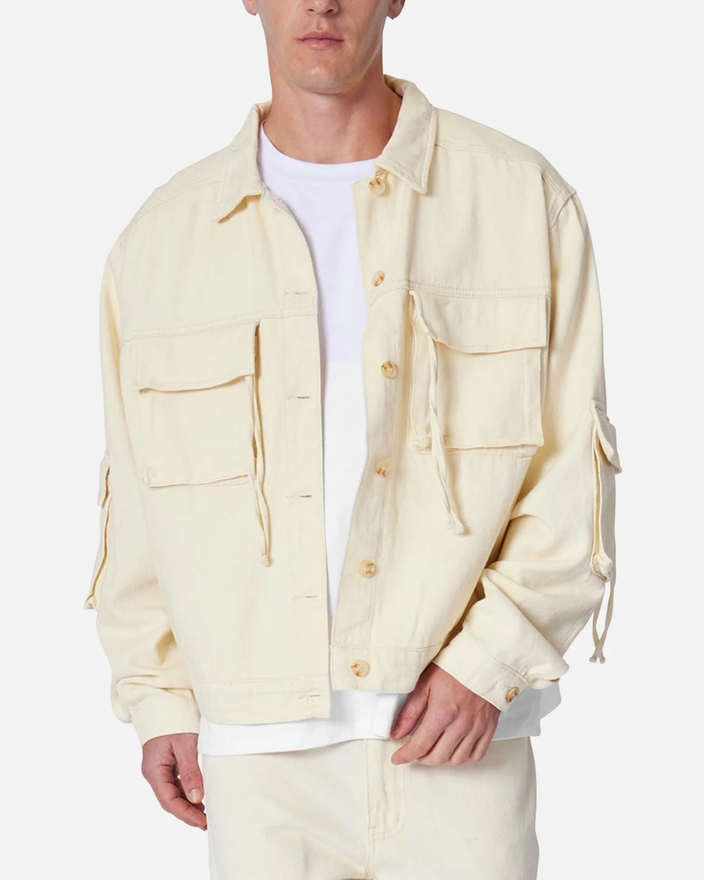 MNML Brushed Twill Cargo Jacket Khaki