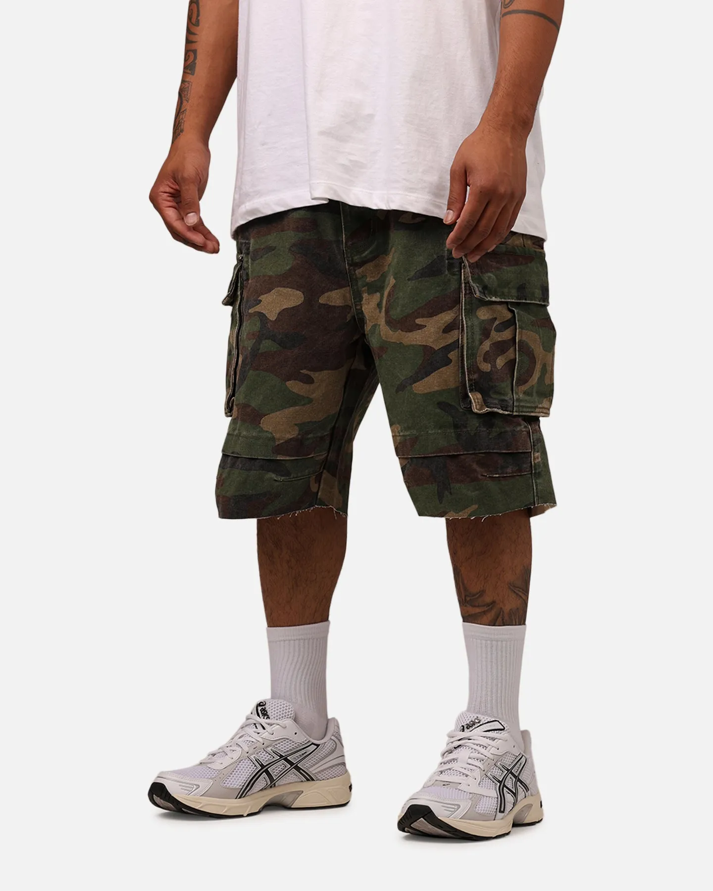 MNML Ultra Baggy Ruff Pocket Camo Shorts Hunter Camo