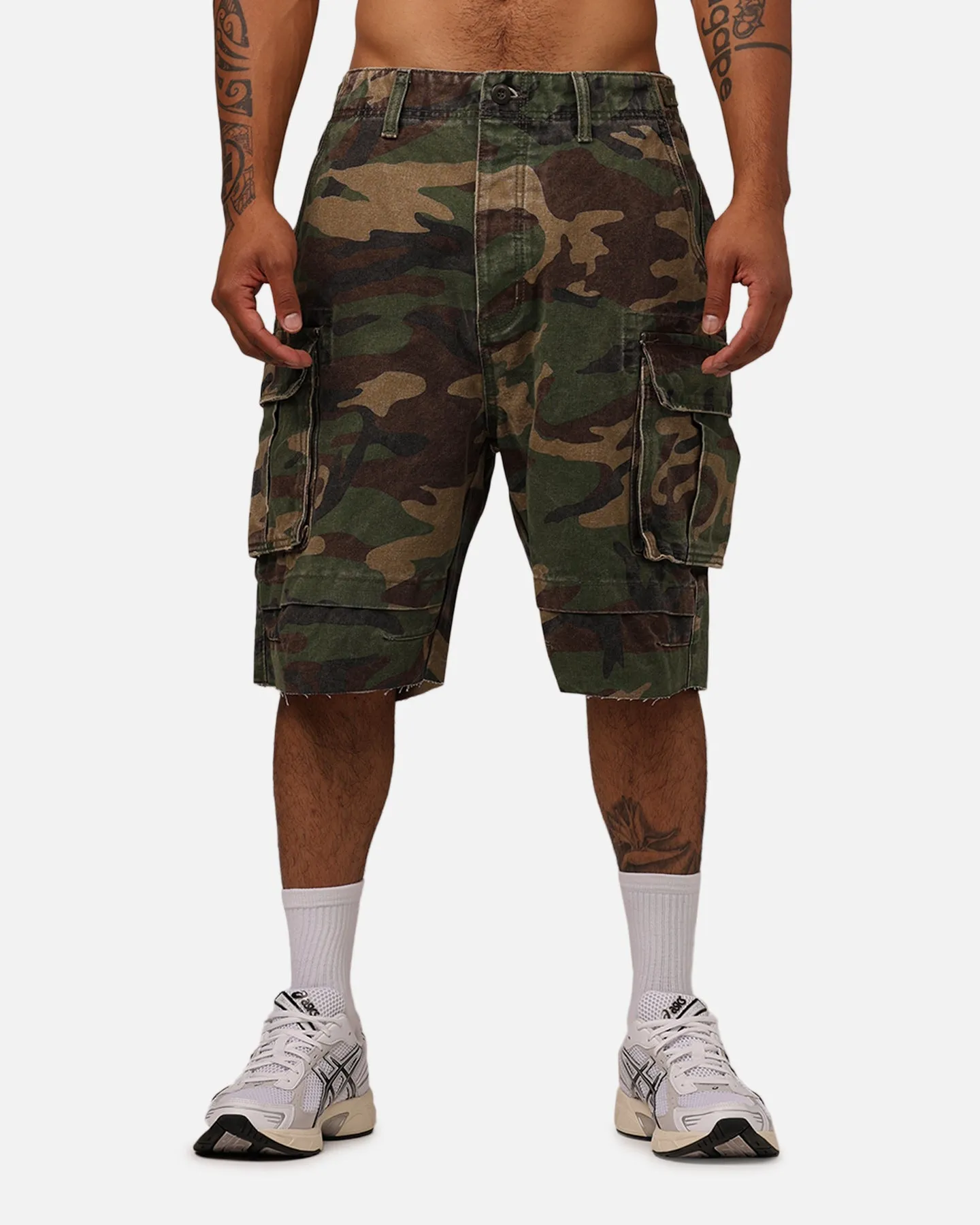 MNML Ultra Baggy Ruff Pocket Camo Shorts Hunter Camo