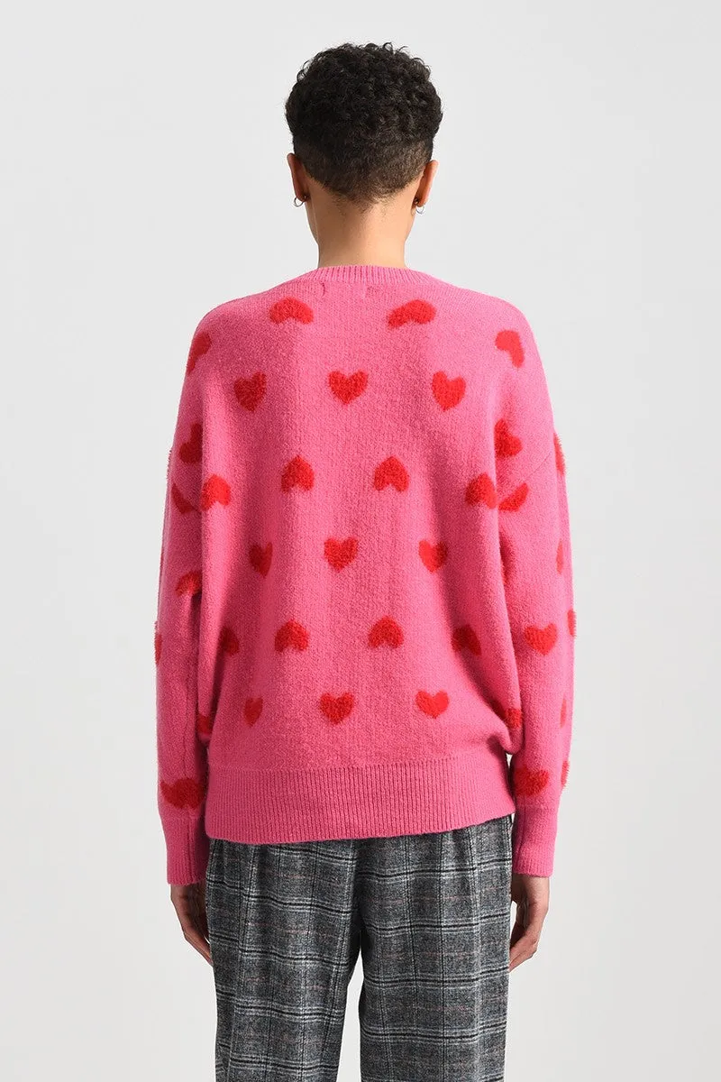 Molly Bracken Baby Heart Pattern Sweater