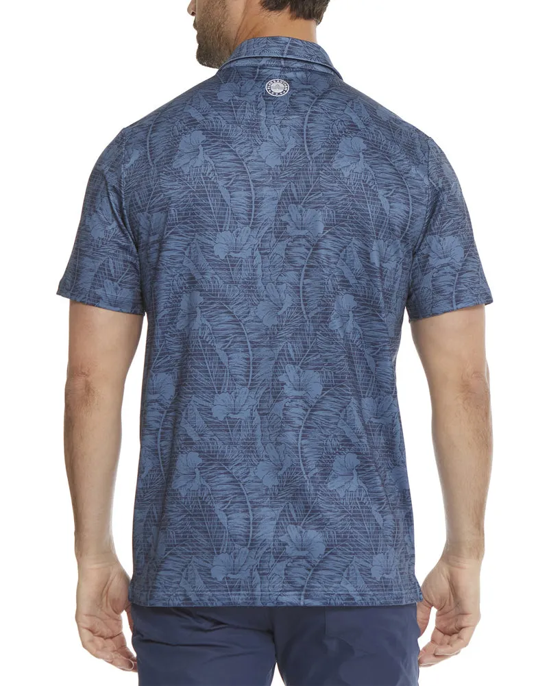 Montauk SS Botanical Performance Polo in Navy Combo by Flag and Anthem