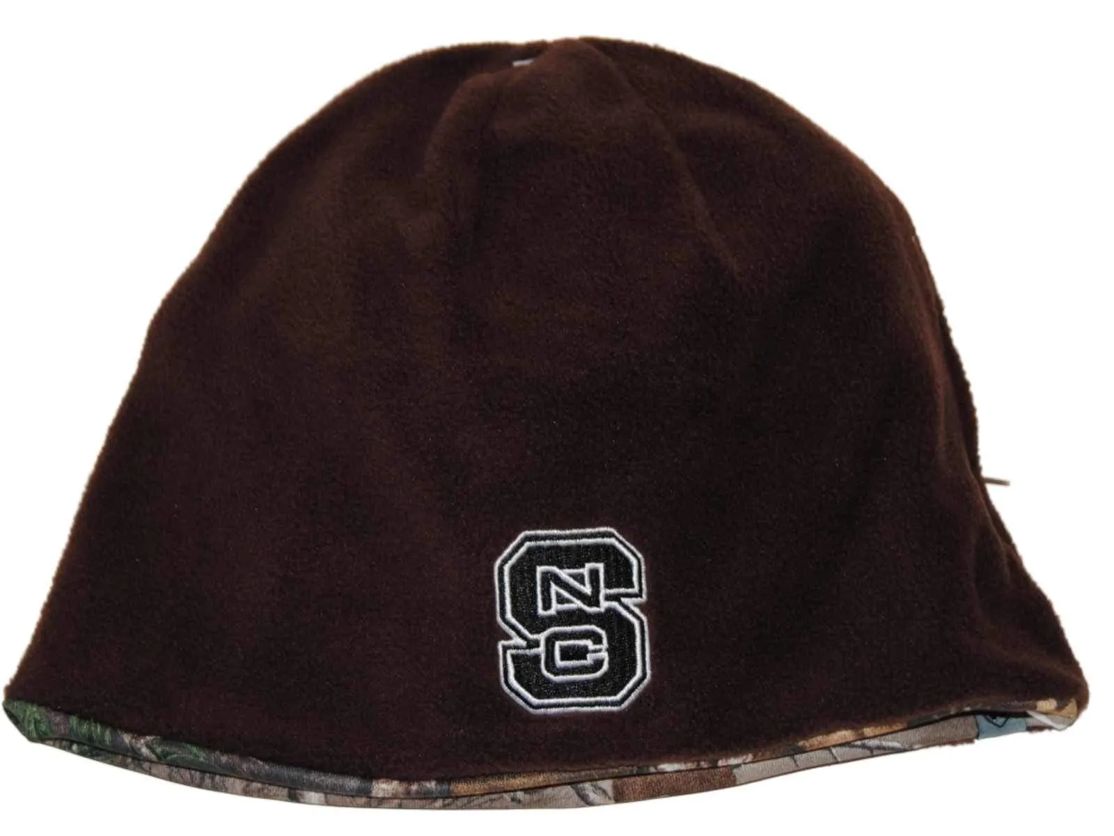 NC State Wolfpack TOW Camo Brown Trap 1 Reversible Knit Winter Beanie Hat Cap