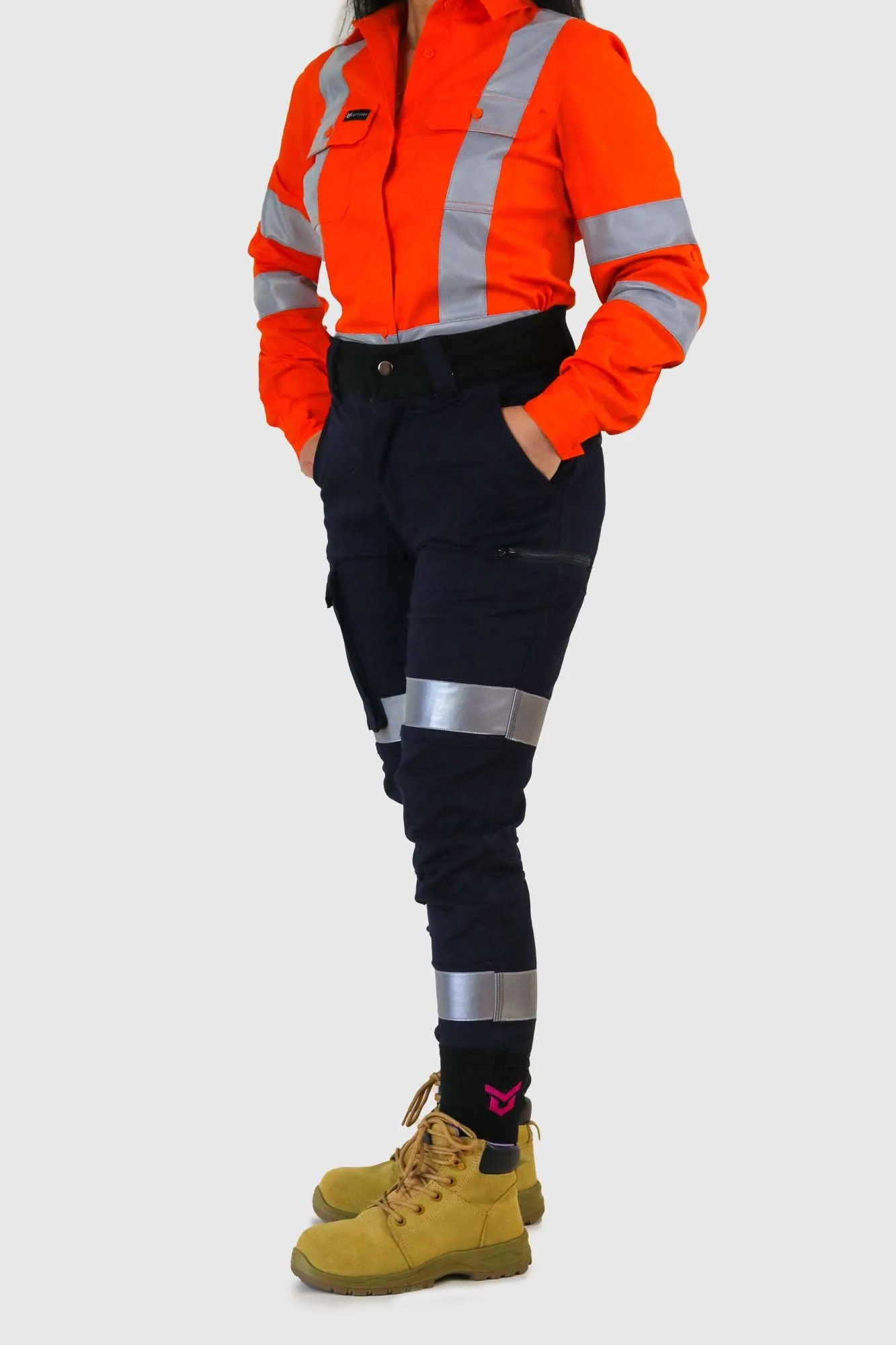 Nighthawk Workwear Reflective Chino v3 Blue Ladies