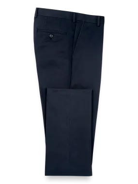 Non Iron Chino Flat Front Pants - Navy