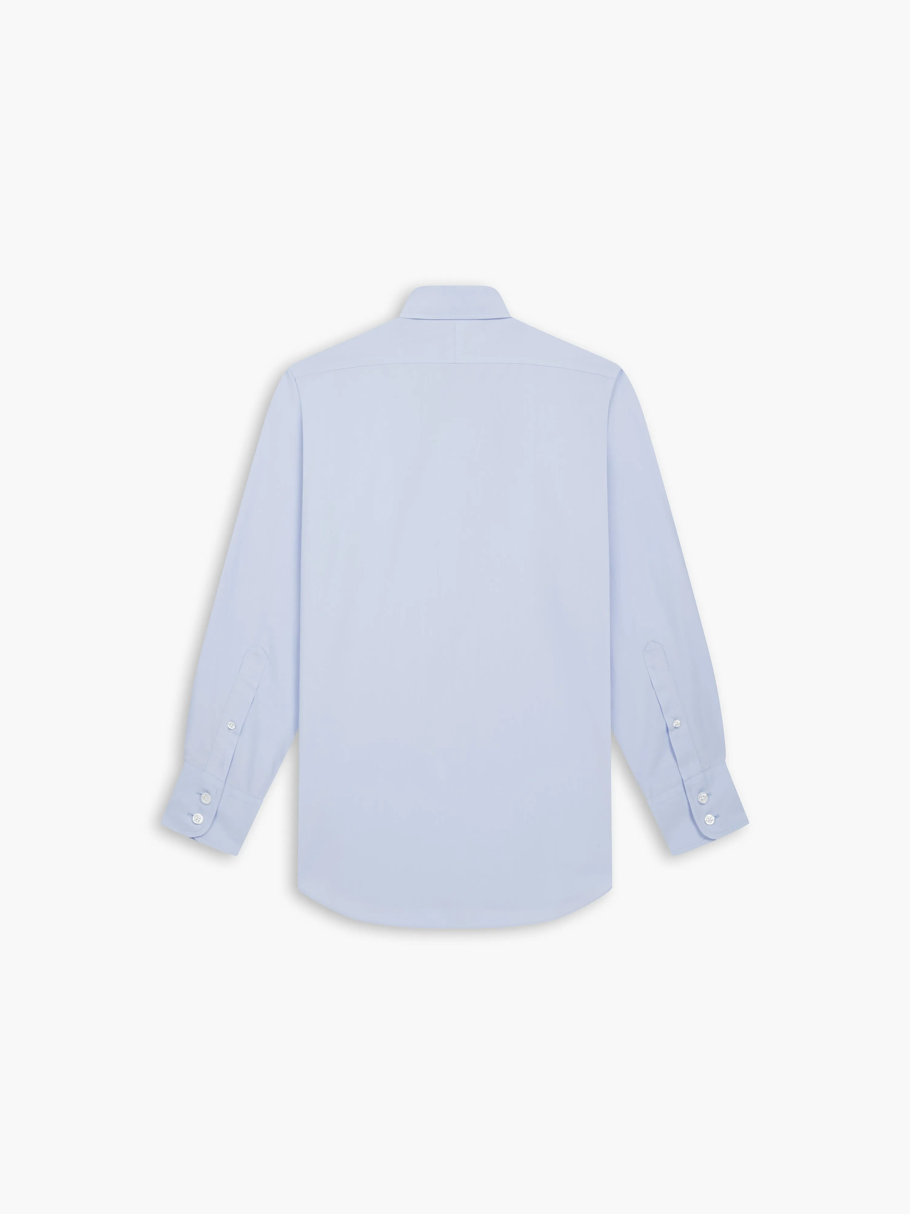 Non-Iron Light Blue Poplin Fitted Single Cuff Classic Collar Shirt