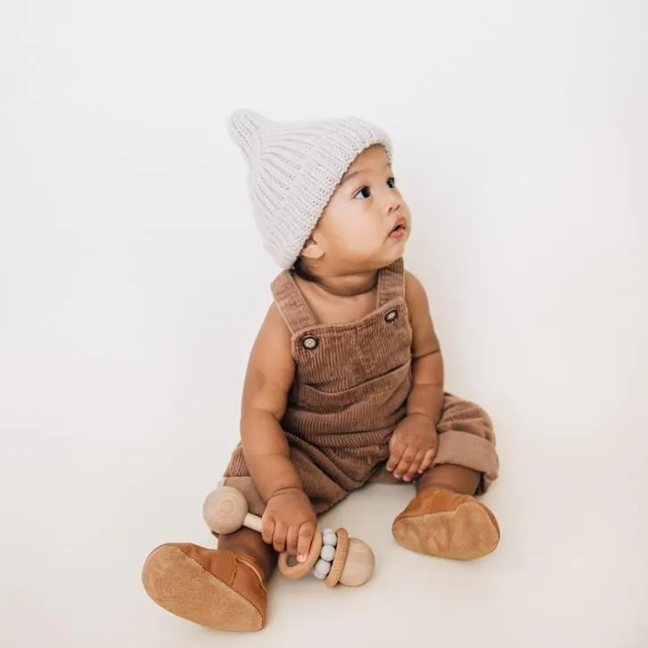 Oatmeal Peak Knit Beanie Hat for Babies, Toddlers & Kids