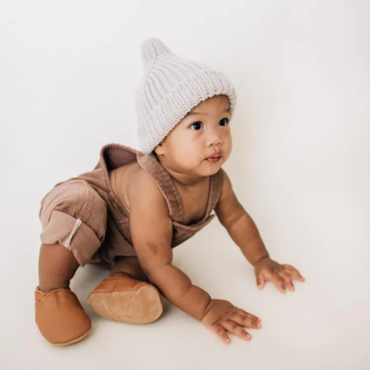 Oatmeal Peak Knit Beanie Hat for Babies, Toddlers & Kids