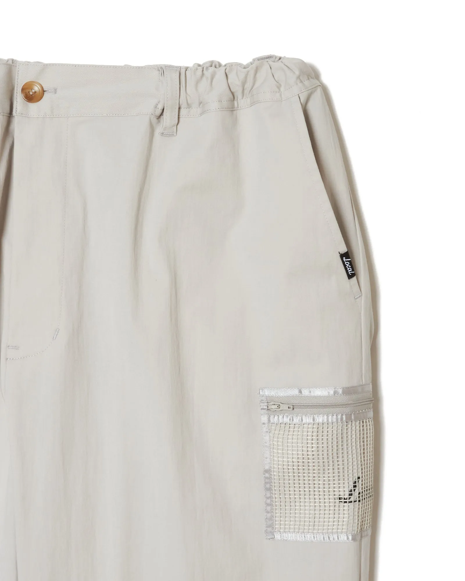 OG Logo Mesh Pocket Stretch Chino PANTS GrayBeige