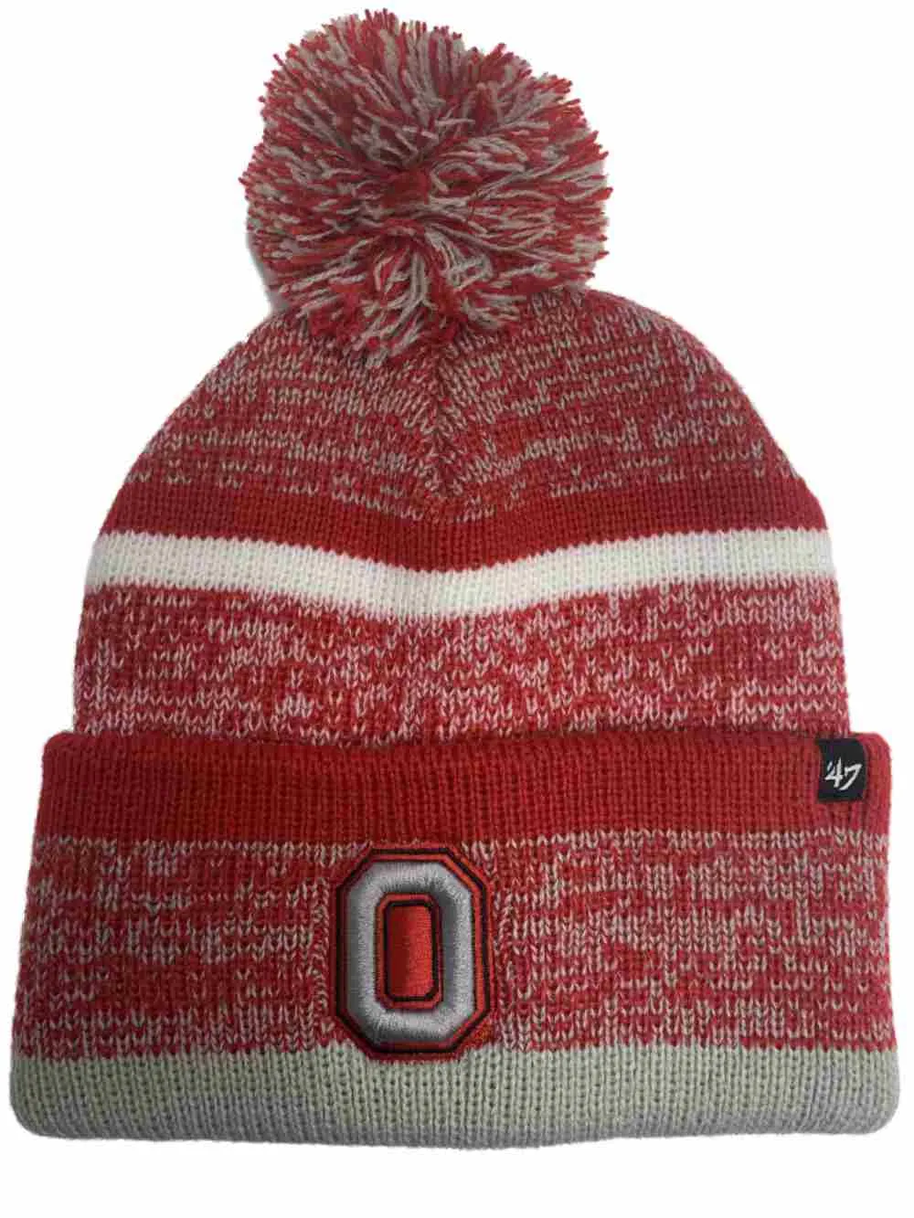 Ohio State Buckeyes '47 Red Knit Northward Cuffed Pom Pom Beanie Hat Cap