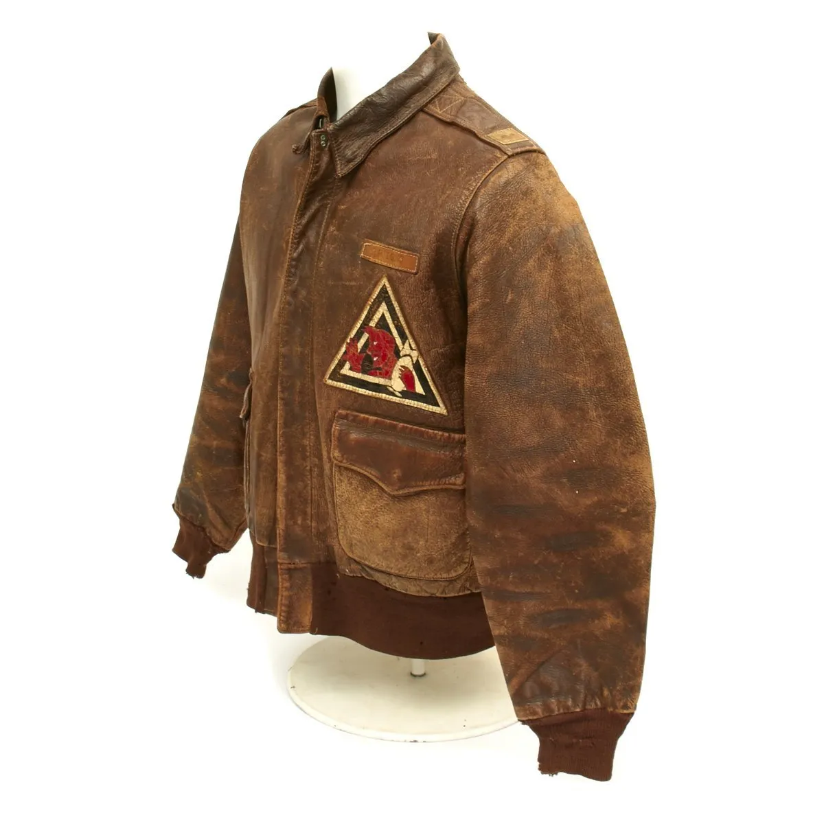 Original U.S. WWII Named Pilot 96th Bomb Squadron A-2 Flight Jacket