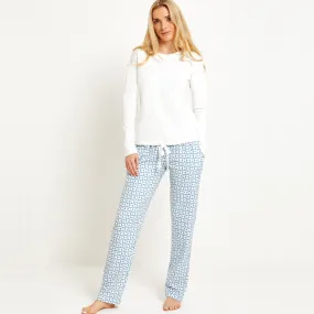 Pima Cotton White Top and Zen Lounge Trousers