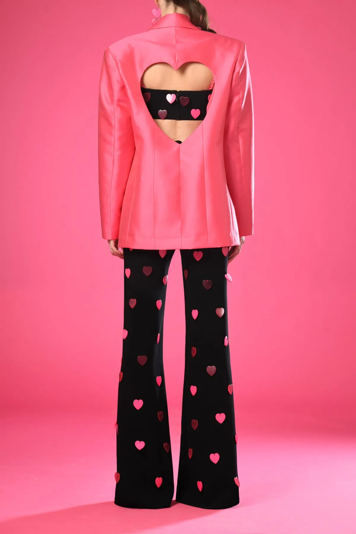 Pink Jacket and top and pants with hearts