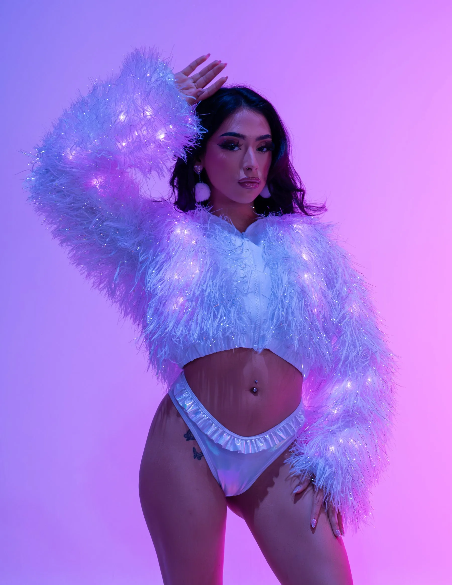 Pink LED Funkmaster Crop Jacket